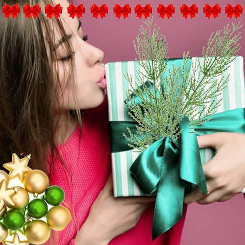 30pcs Artificial Christmas Pine Needles Branches, 12.6-inch Fake Greenery