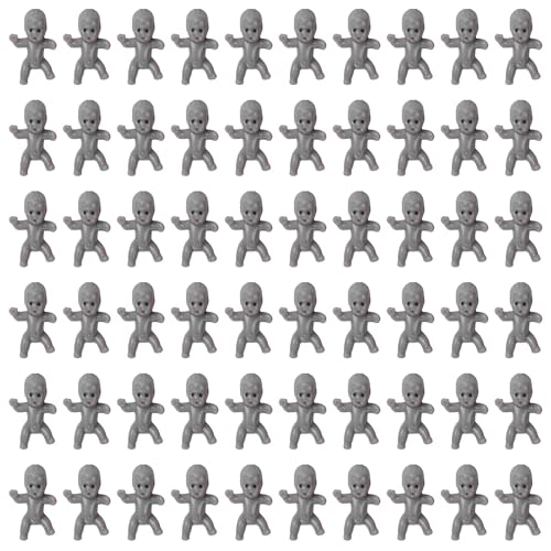 60 Mini Plastic Babies for Baby Shower Games & Decorations