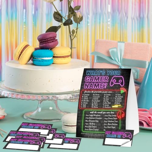 Fluorescent Purple Gamer Birthday Party Decorations Set (31pcs)