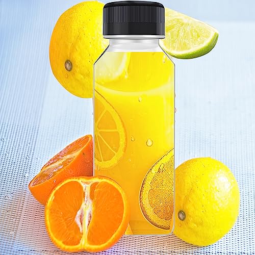 XYSMZM 8 Pack 4oz Plastic Juice Bottles with Black Tamper-Proof Caps