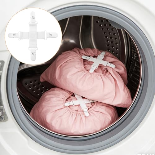 2-Pack Bed Sheet Detangler Clips for Washer & Dryer - Reduce Wrinkles