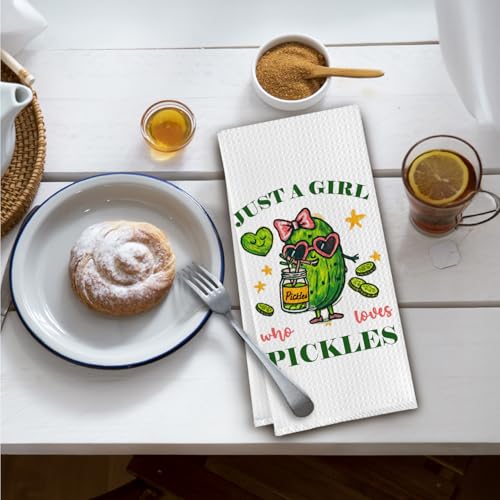 Funny Pickle Kitchen Towel - 16x24 Inch Microfiber Hand Towel