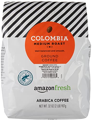 Amazon Fresh Colombia Ground Coffee, Medium Roast - 32 Oz