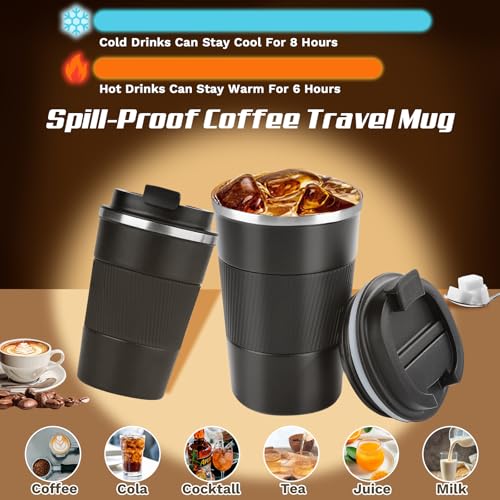 12oz Vacuum Insulated Stainless Steel Travel Coffee Mug - Leak Proof