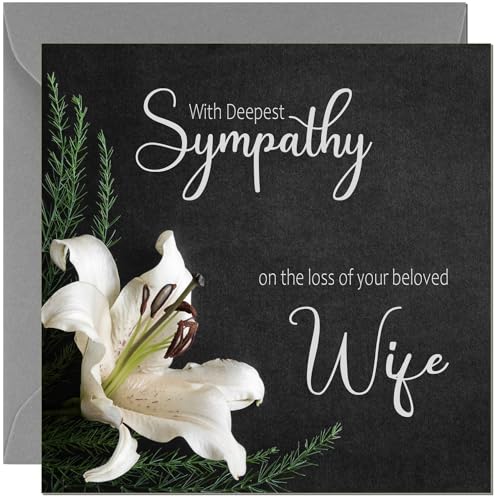 Deepest Sympathy Card for Wife - Eco-Friendly Bereavement Card