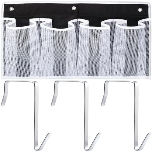 Pndeyo Bedside Hanging Shoe Organizer with 4 Pockets & Hooks
