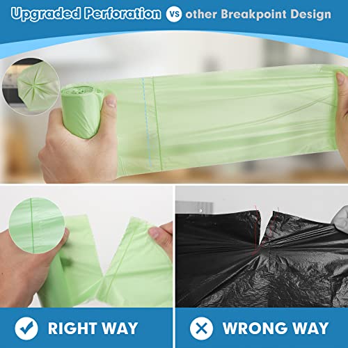 Biodegradable Small Trash Bags - 4 Gallon, Unscented, Extra Thick