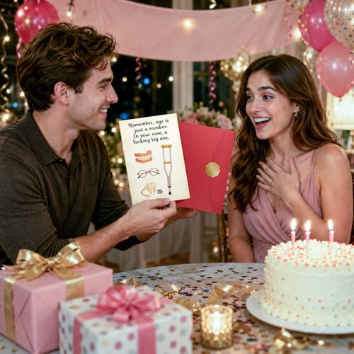 Funny Offensive Birthday Card - Rude Sarcastic Old Age Gag Card for Best Friends