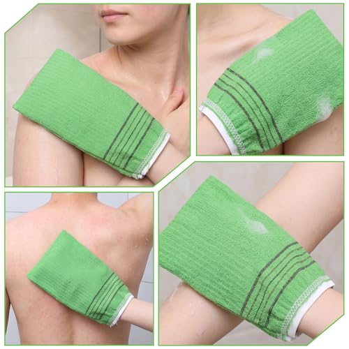 Korean Exfoliating Washcloth and Mitt Set for Body Back Shower