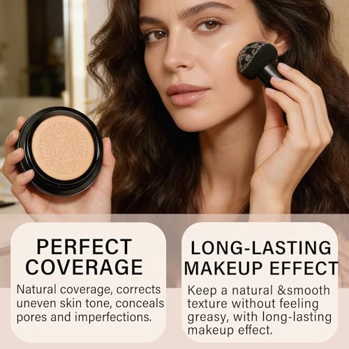 BliBling Cushion CC Cream Foundation - Long-Lasting Natural Coverage Ivory