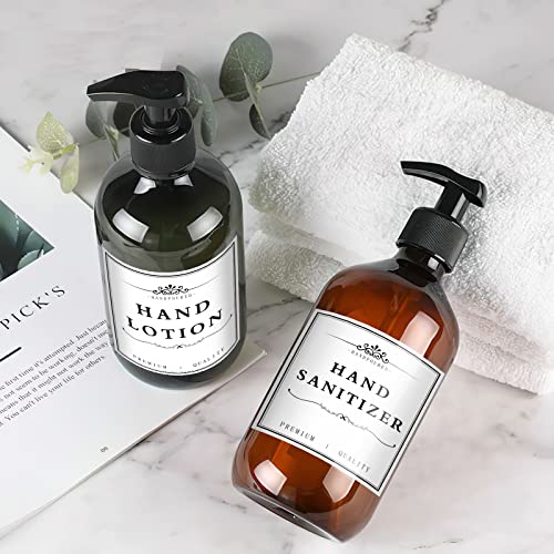 36PCS Waterproof Bottle Labels for Soap, Shampoo & Conditioners