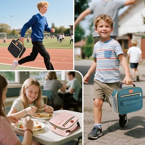 Genteen Insulated Lunch Bag, Reusable Small Cooler Tote for Work & School