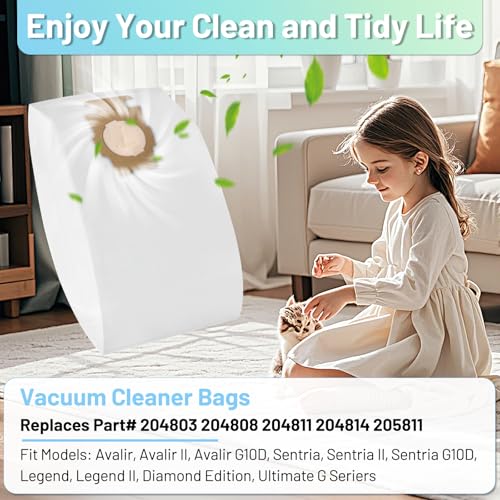 204814 Vacuum Bags for Kirby - 6 Pack, Fits Avalir & Sentria Models
