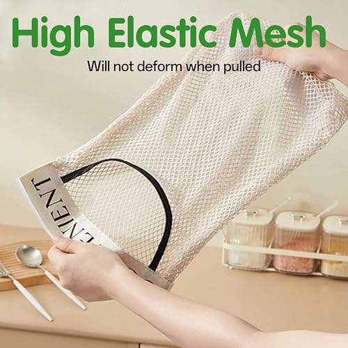 2-Pack Adhesive Trash Bag Holder Dispenser - Wall Mount Mesh Organizer