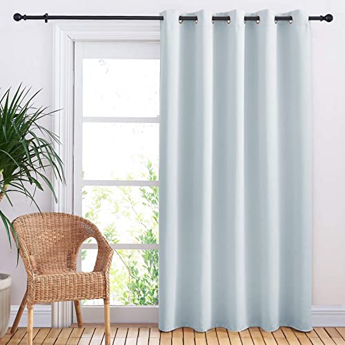 NICETOWN Blackout Patio Door Curtain - 70"W x 84"L, Cloud Grey