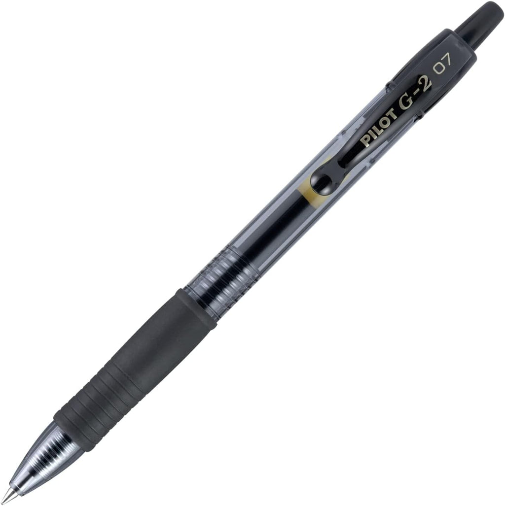 PILOT G2 Premium Gel Pens - Refillable & Retractable, Fine Point, Black Ink | 12 Count Pack