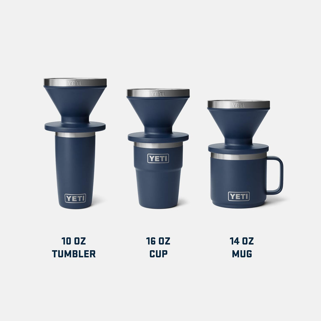 YETI Pour Over Coffee Maker Accessory - Perfect Coffee Extraction Anywhere | Stainless Steel, Fits V60 Filter, Black