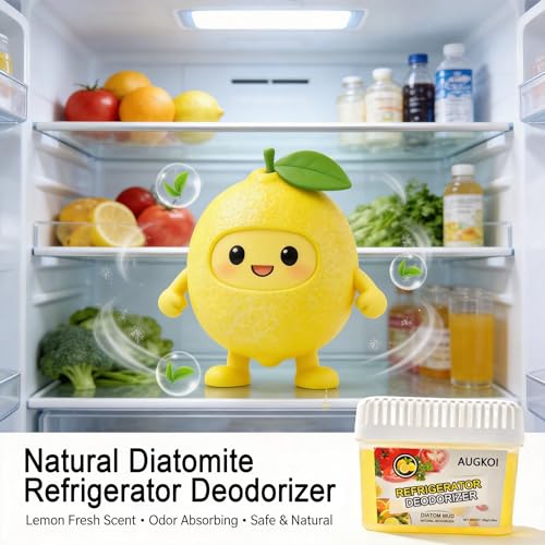 AUGKOI Diatomaceous Earth Fridge Deodorizer Gel, 5.29 oz