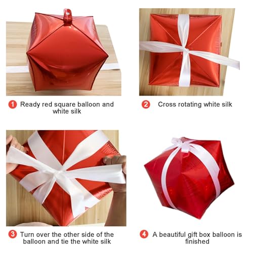 Christmas Balloon Arch Kit with Red, White, Candy & Foil Balloons for Holiday Party Decor