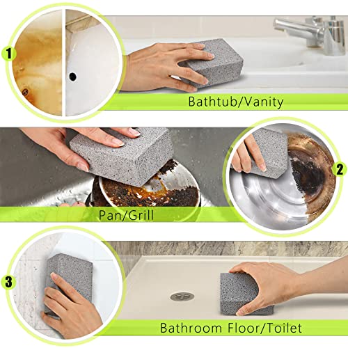 Maryton Grill Cleaning Stone - 3 Count Pumice Block for BBQ & Griddle