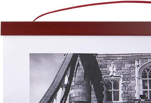 Benjia Magnetic Wood Picture Frame - Elegant Mahogany Design, 10x1 Inches