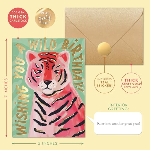 Sweetzer & Orange Fun Happy Birthday Card with Envelope - 5x7