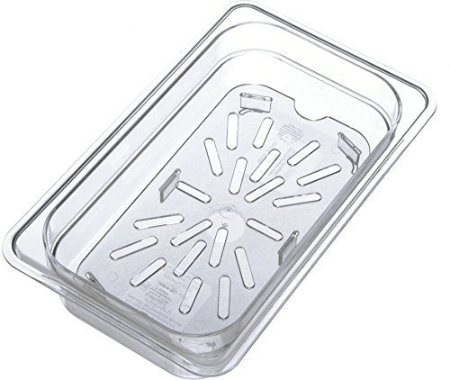 Clear Plastic Drain Shelf for 1/4 Size Food Pan - Carlisle