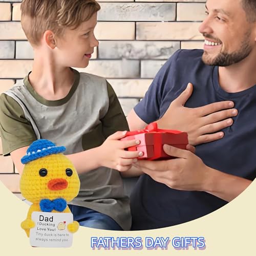 Handmade Crochet Mini Duck for Dad | Funny Birthday Gift