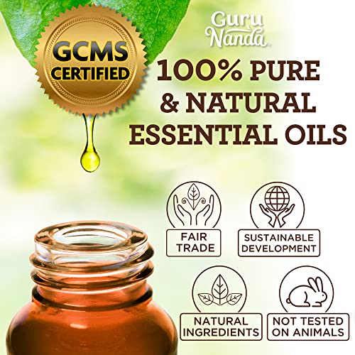 GuruNanda Sleep Essential Oil Set - 100% Pure Lavender, Cedarwood & Frankincense (Pack of 3) for Relaxation & Aromatherapy