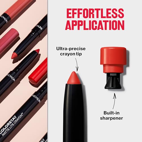Revlon ColorStay Matte Lite Lipstick Crayon, 001 Tread Lightly