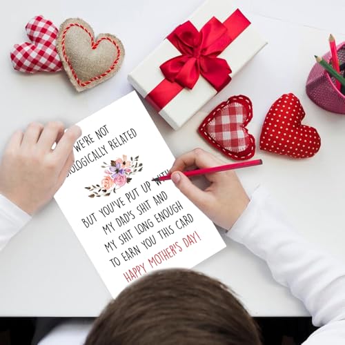 Funny Bonus Mom Mother's Day Card - Humorous Gift for Stepmom