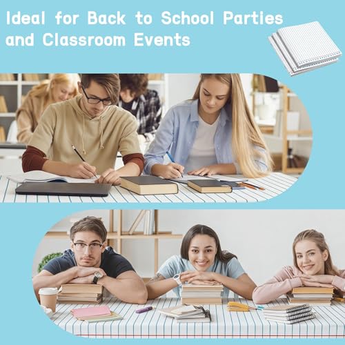 Notebook Back to School Tablecloth Roll - 100ft x 54in Disposable Cover