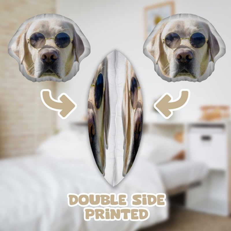 Skiennix Custom Pet Pillow - Personalized Dog & Cat Face Pillow | Unique Pet Memorial Gift for Pet Lovers
