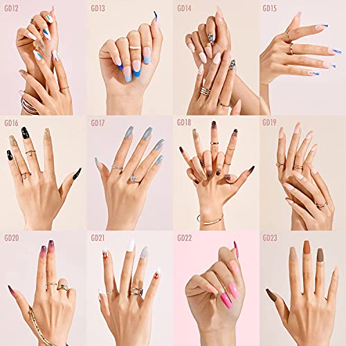 Goldfinger Gel Glam Press-On False Nails Design GD22