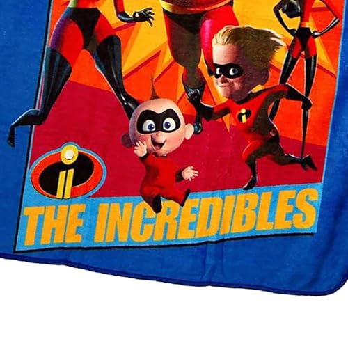 Northwest Incredibles Micro Raschel Throw Blanket, 46" x 60", Family Heroes