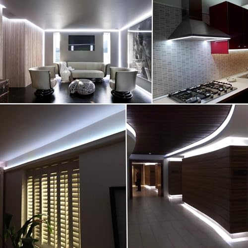 Outdoor Waterproof Rope Lights 18FT Daylight White Flexible LED Decor