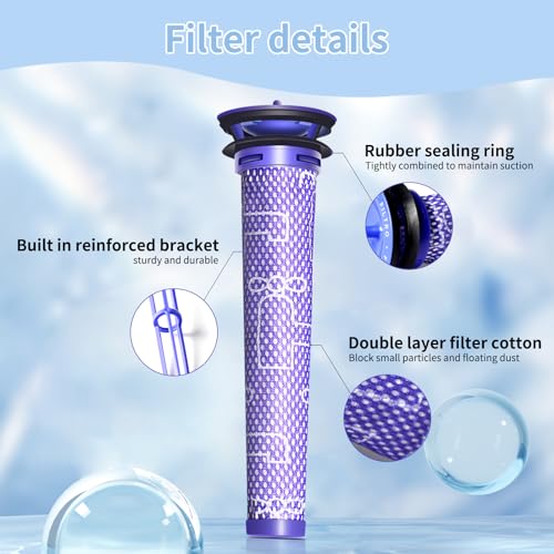 Dyson V8 V7 V6 Replacement Filters - 4 Pack V678 Compatible
