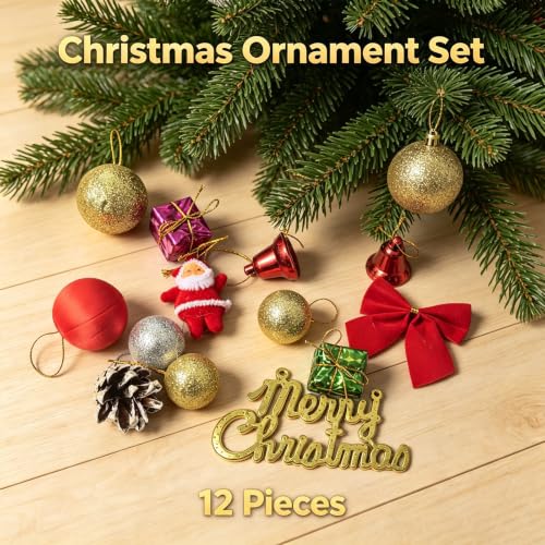 12 Pack Christmas Hanging Ornaments for Tree Holiday Party Decor
