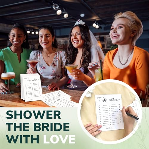 Would She Rather Bridal Shower Game - 50 Cards, Ready to Play