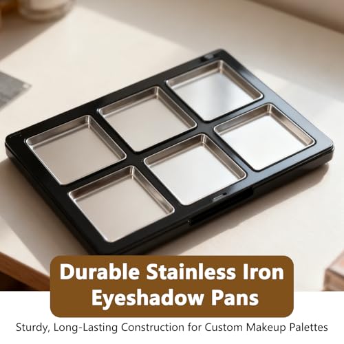 20-Piece 26mm Square Magnetic Eyeshadow Pans with Depotting Tool