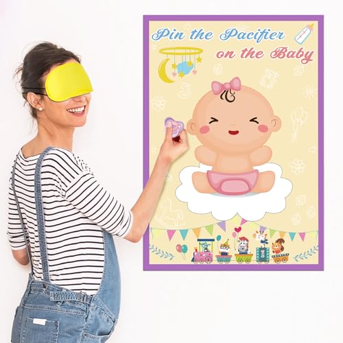 Pin the Pacifier on the Baby Game for Girls | Baby Shower Fun