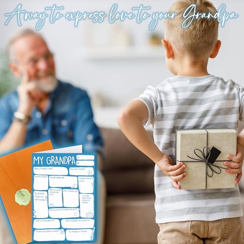 Personalized Grandpa Birthday Card with Envelope & Stickers
