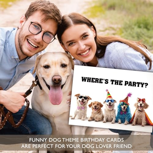 Gooji Funny Dog Birthday Card - Humorous Greeting for Women and Men