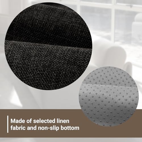 Meeall Non-Slip Armchair Caddy & Remote Control Holder - Black, 6 Pockets