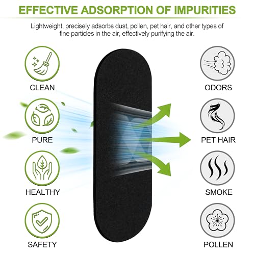 Buccilly 13-Pack Activated Charcoal Ceiling Fan Air Purifier Dust Pads