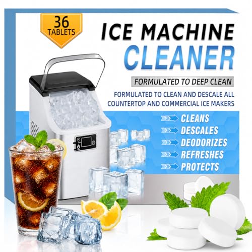 Wonshine 36 Pack Ice Machine Cleaner Tablets Descaler for Countertop & Nugget Ice Makers