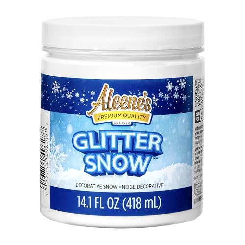 Aleene's Glitter Snow Glue, Fake Snow Crafting Texture, 14 oz Tub
