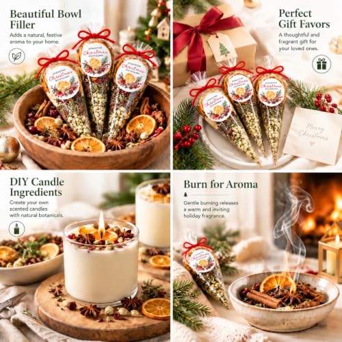 6 Pcs Christmas Potpourri Simmer Pot Mix - Holiday Aromatherapy Gift Set Variation 6