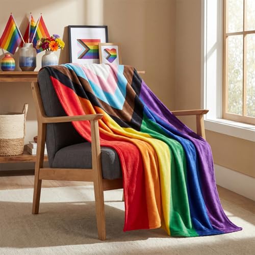 Ultra Soft LGBT Flannel Throw Blanket 40x50 for All Seasons