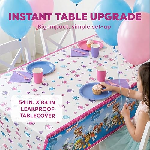 Paw Patrol Birthday Decorations Set with Tablecloth & Banner